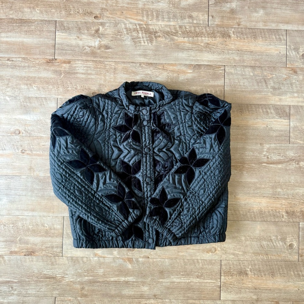 Free People Quinn Quilted Jacket | Black | New without Tags | XL - Picture 5 of 7